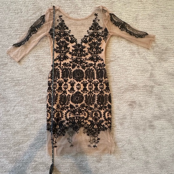 For Love of Lemons, sheer lotus mini dress - Picture 8 of 8